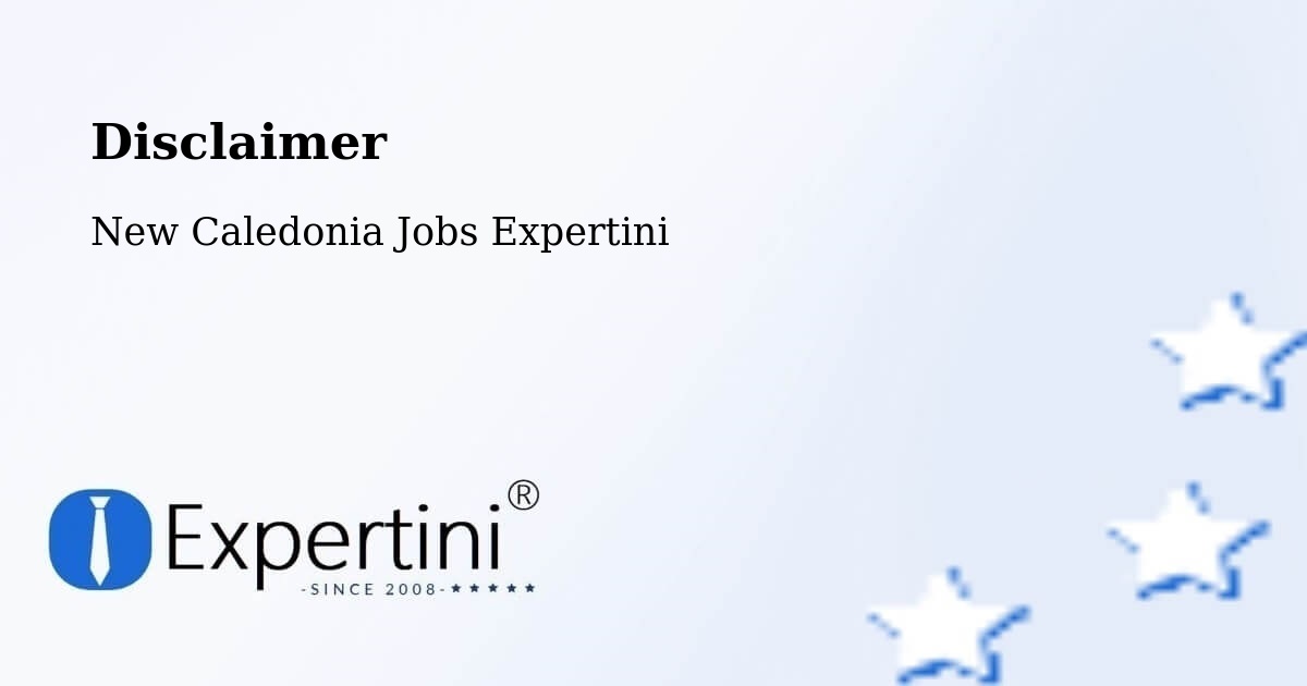 Disclaimer – Saint Joseph - New Caledonia Jobs Expertini